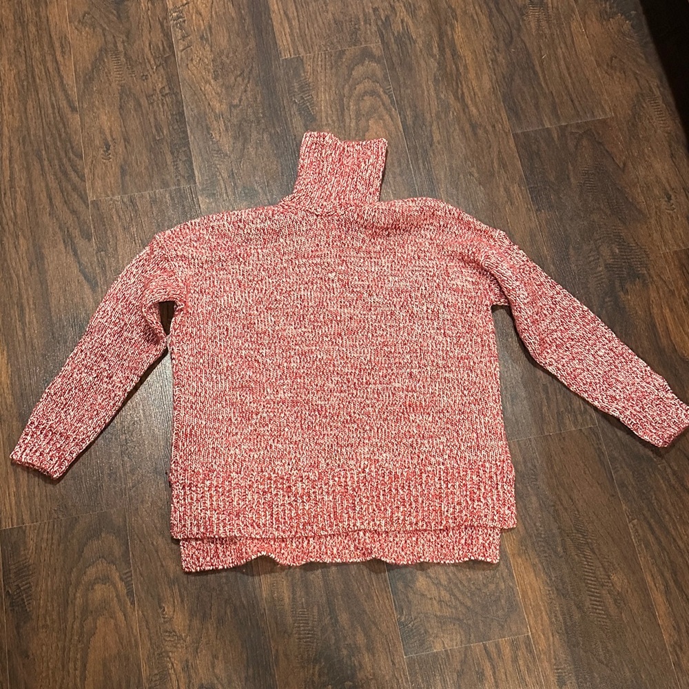 Jcrew knit sweater- wool/acrylic- pink/red knit